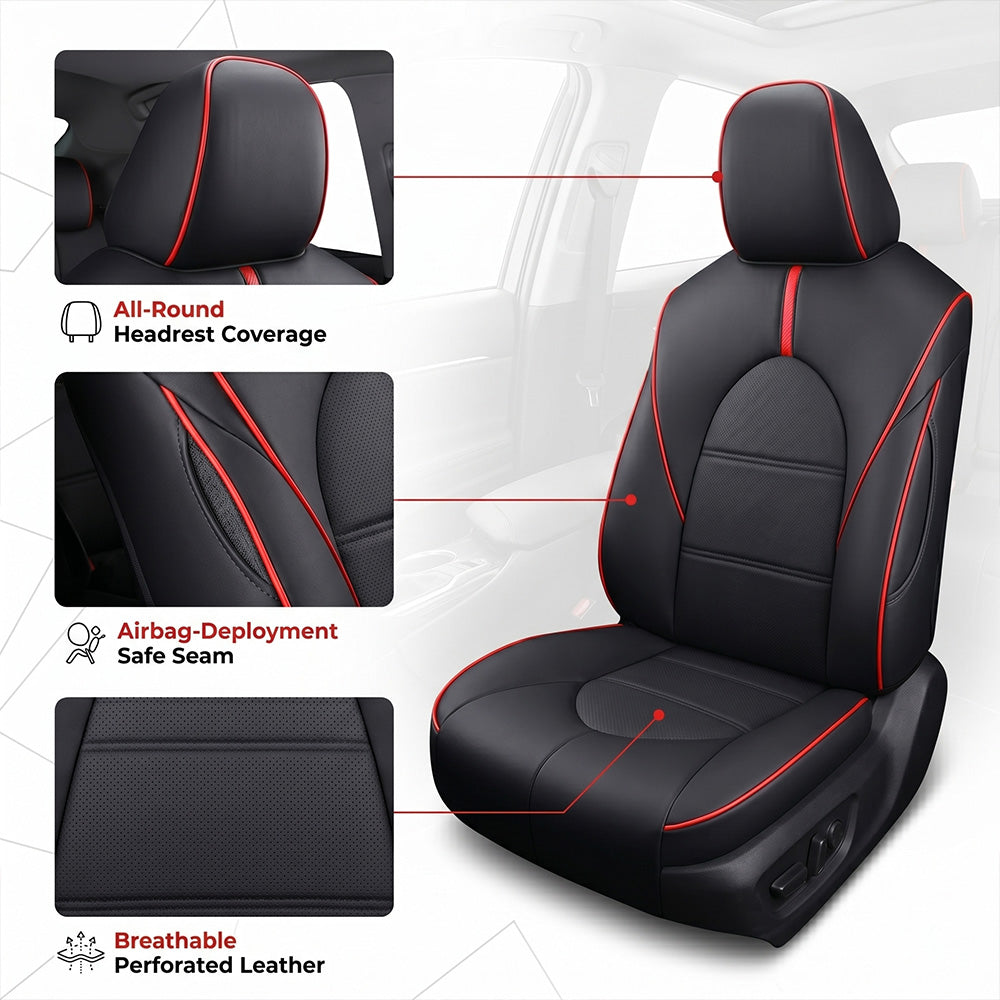 Custom for Toyota Camry(2012-2024)  Leather Car Seat Cover Full Set