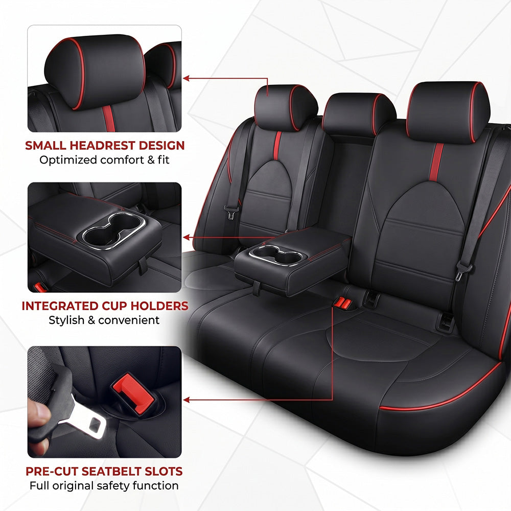 Custom for Toyota Camry(2012-2024)  Leather Car Seat Cover Full Set