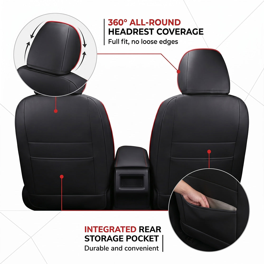 Custom for Toyota Camry(2012-2024)  Leather Car Seat Cover Full Set