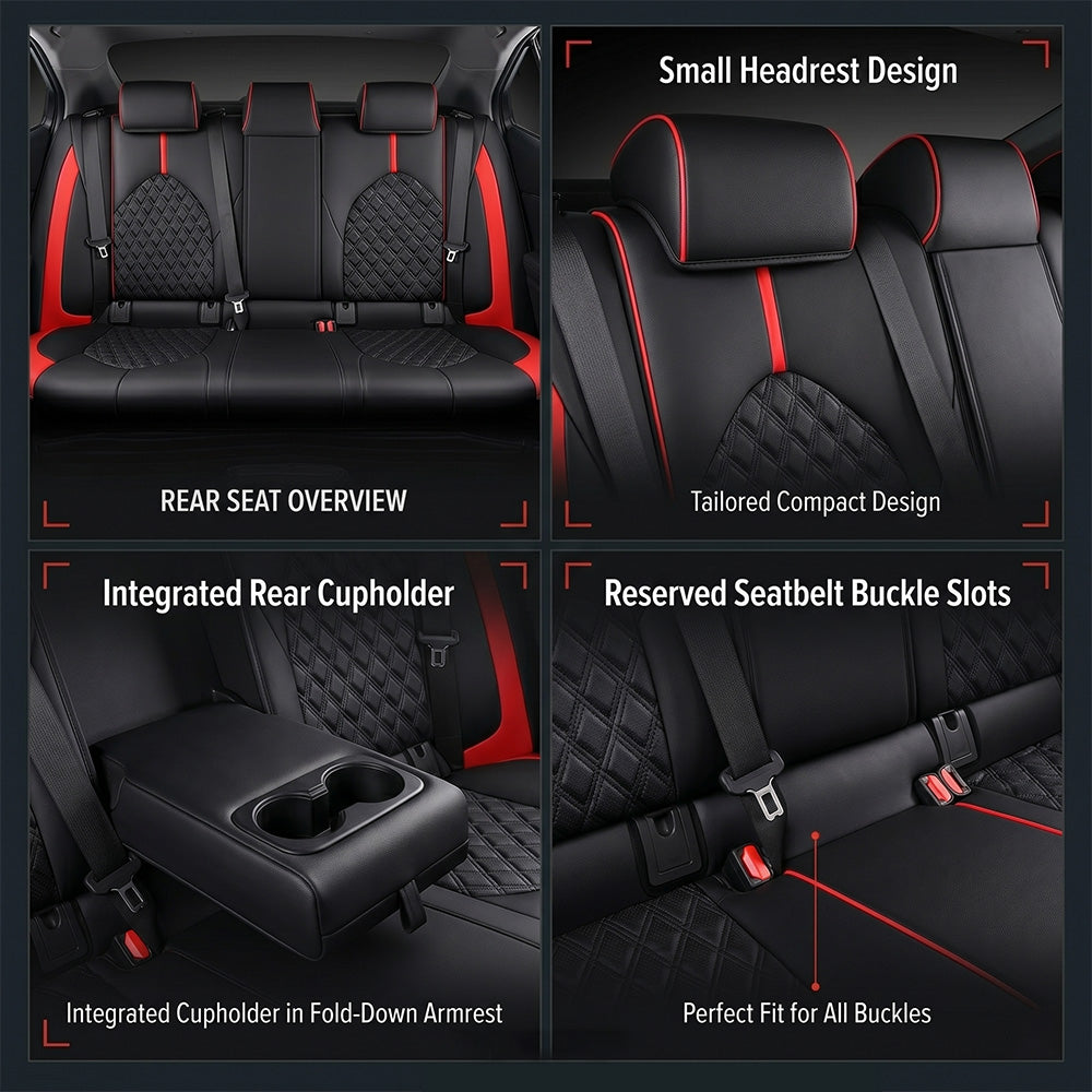 Custom for Toyota Camry(2018-2024) Sport Style Leather Car Seat Cover Full Set