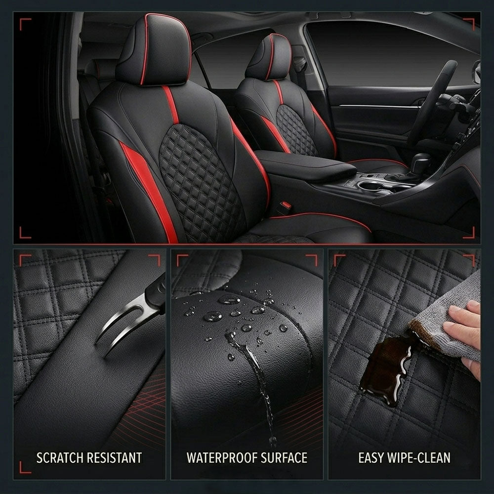 Custom for Toyota Camry(2018-2024) Sport Style Leather Car Seat Cover Full Set
