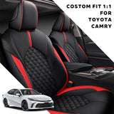 Custom for Toyota Camry(2018-2024) Sport Style Leather Car Seat Cover Full Set