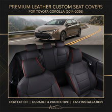 Load image into Gallery viewer, Custom for Toyota Corolla(2014-2026) Faux Leather Car Seat Cover Full Set