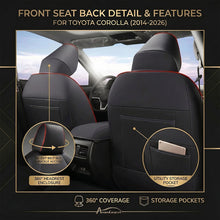 Load image into Gallery viewer, Custom for Toyota Corolla(2014-2026) Faux Leather Car Seat Cover Full Set