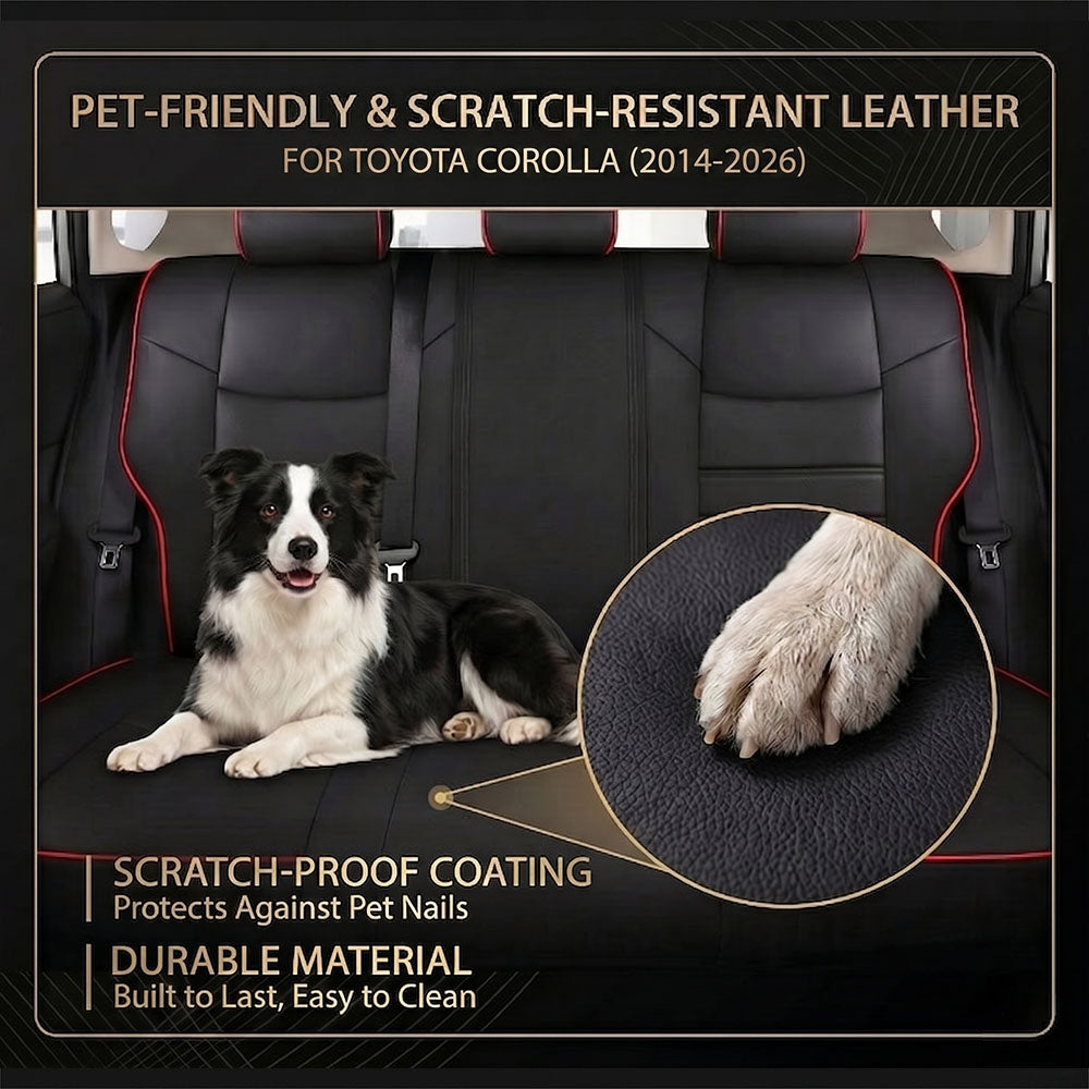 Custom for Toyota Corolla(2014-2026) Faux Leather Car Seat Cover Full Set
