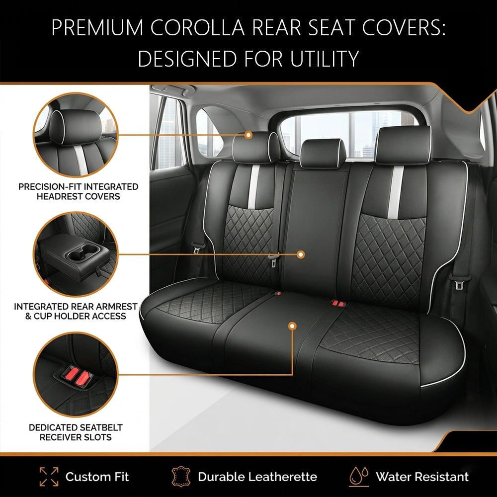 Custom Faux Leather Car Seat Covers Full Set Special for Toyota Corolla (2020-2026)