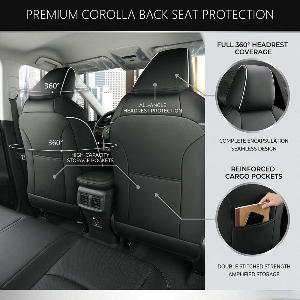 Custom Faux Leather Car Seat Covers Full Set Special for Toyota Corolla (2020-2026)