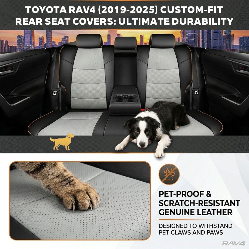 Custom Faux Leather Car Seat Covers Full Set for Toyota RAV4 (2019-2025)