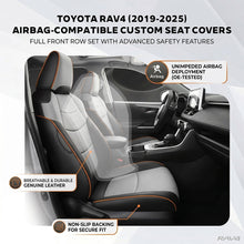 Load image into Gallery viewer, Custom Faux Leather Car Seat Covers Full Set for Toyota RAV4 (2019-2025)