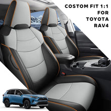 Load image into Gallery viewer, Custom Faux Leather Car Seat Covers Full Set for Toyota RAV4 (2019-2025)