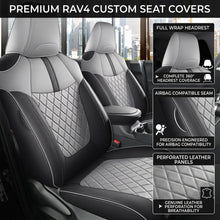 Load image into Gallery viewer, Custom For Toyota Rav4 (2019-2025) Sporty Leather Car Seat Cover Full Set Compatible with Airbags