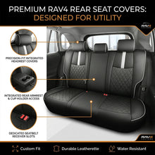 Load image into Gallery viewer, Custom For Toyota Rav4 (2019-2025) Sporty Leather Car Seat Cover Full Set Compatible with Airbags