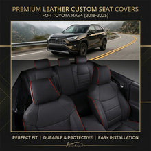 Load image into Gallery viewer, Custom Fit Leather Car Seat Covers Full Set for Toyota RAV4 (2013-2025) – Original Factory Texture