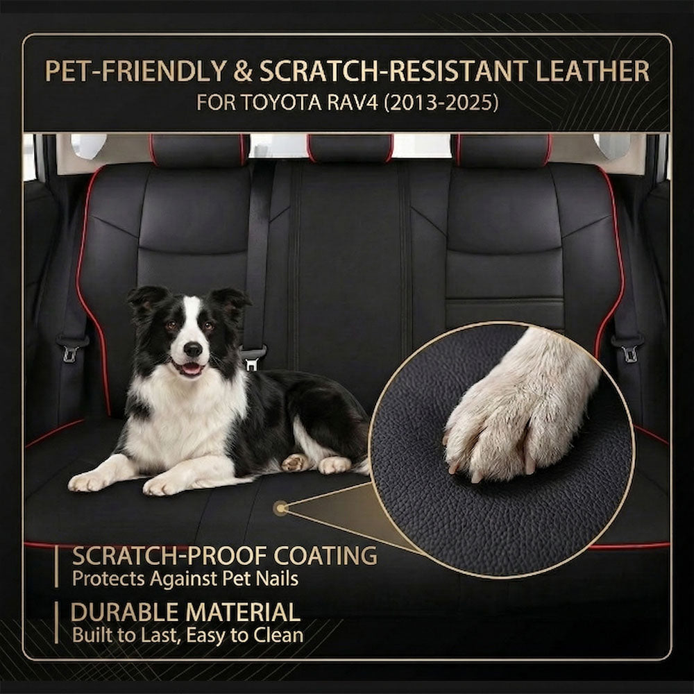 Custom Fit Leather Car Seat Covers Full Set for Toyota RAV4 (2013-2025) – Original Factory Texture