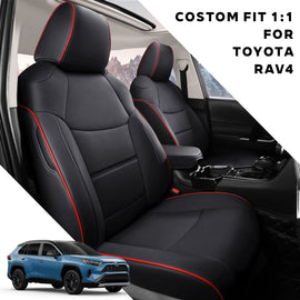 Custom Fit Leather Car Seat Covers Full Set for Toyota RAV4 (2013-2025) – Original Factory Texture