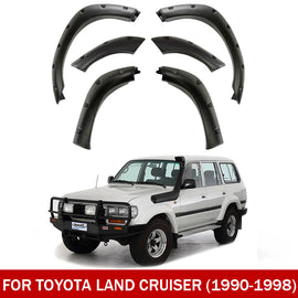 Front & Rear Fender Flares Kit for Toyota Land Cruiser LC80 (1990–1998) – 6PCS Black Wheel Arch Trim, Durable & Direct Fit