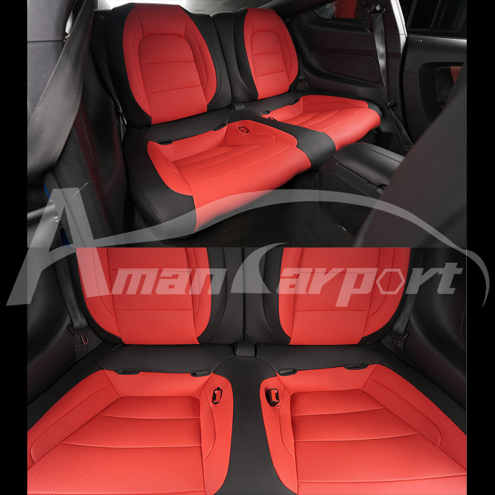 Custom Leather Seat Covers for Ford Mustang Coupe (2015–2025) – Full Set, Sporty Fit