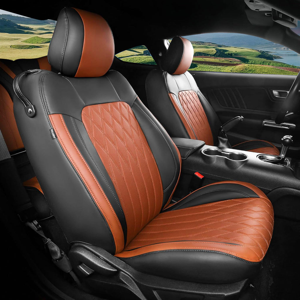 Ford Mustang Coupe 2015–2025 Custom Leather Seat Covers