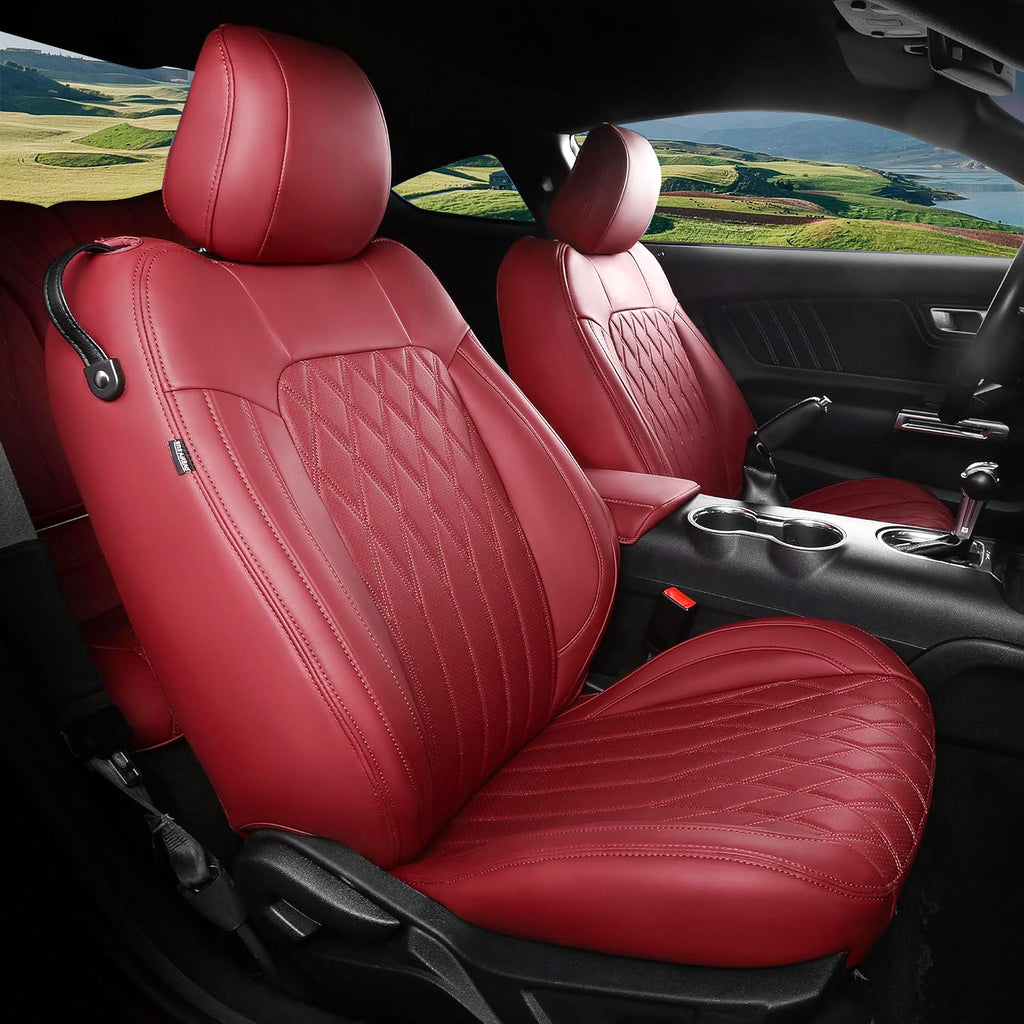Ford Mustang Coupe 2015–2025 Custom Leather Seat Covers