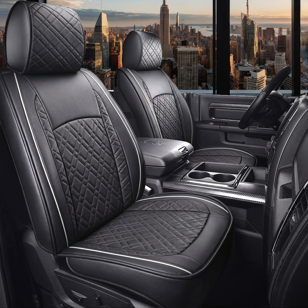 Custom Leather Car Seat Cover Full Set Fit For Ford F150 (2009-2026), F250, F350, F450(2017-2026)