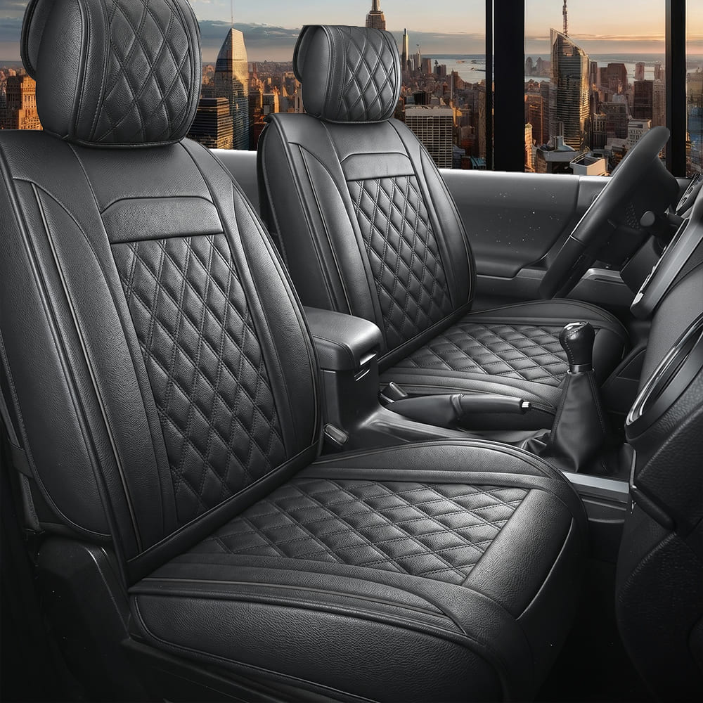 Custom Leather Car Seat Cover Full Set Fit For Ford F150 (2009-2026), F250, F350, F450(2017-2026)