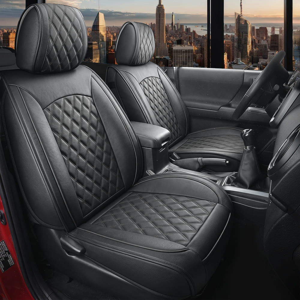 Custom Leather Car Seat Cover Full Set Fit For Ford F150 (2009-2026), F250, F350, F450(2017-2026)