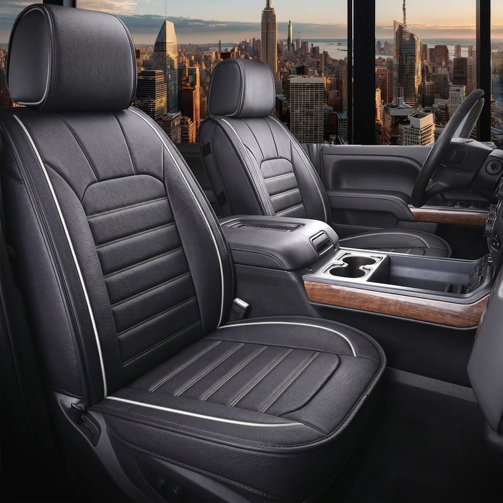 Custom Leather Car Seat Cover Full Set Fit For Ford F150 (2009-2026), F250, F350, F450(2017-2026)