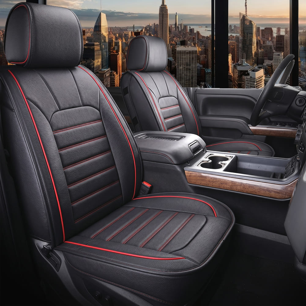 Custom Leather Car Seat Cover Full Set Fit For Ford F150 (2009-2026), F250, F350, F450(2017-2026)