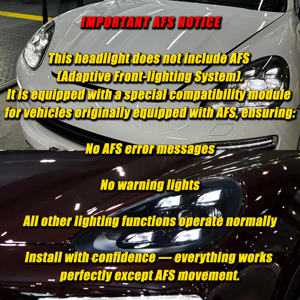 For Porsche Cayenne 2011–2018 (958.1 & 958.2) Matrix LED Headlights Assembly Upgrade Replacement