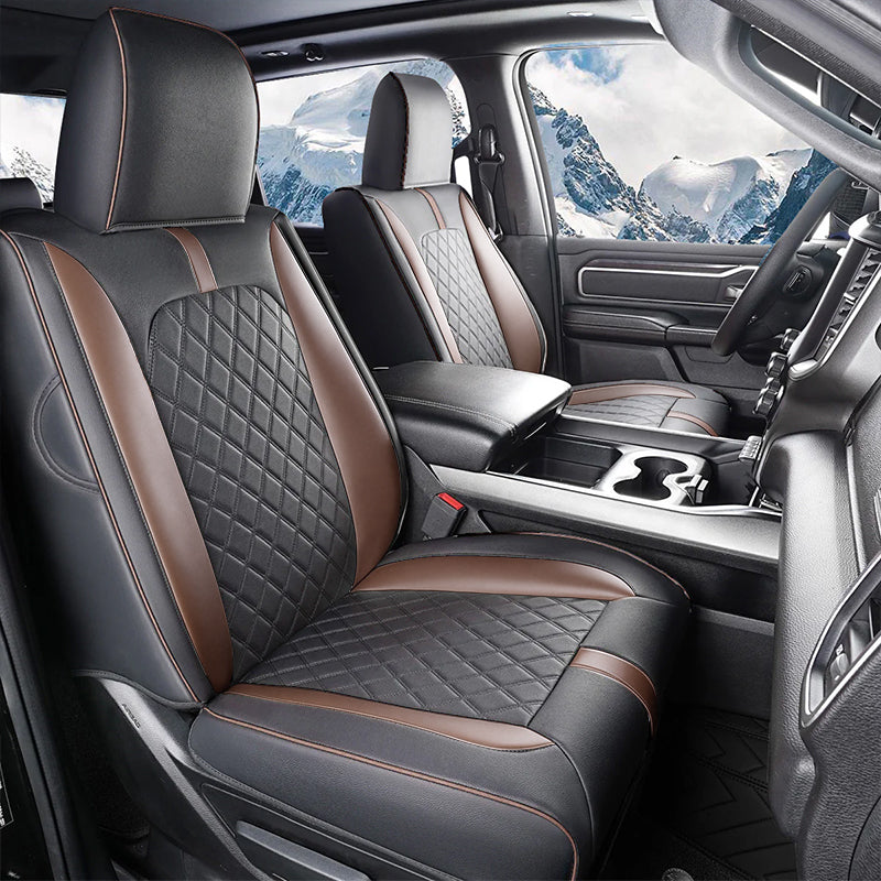 Luxury All-inclusive Car Seat Covers Full Set Custom For Dodge Ram  Compatible with Ram 1500(2019-2025)