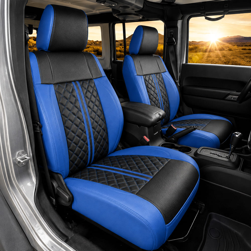 Jeep Wrangler JK JL Seat Covers 2007–2026 2 Door & Unlimited Custom Fit Leather