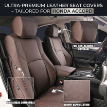 Load image into Gallery viewer, Custom For Honda Accord(2013-2026) Faux Leather Car Seat Cover Full Set