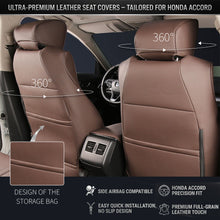 Load image into Gallery viewer, Custom For Honda Accord(2013-2026) Faux Leather Car Seat Cover Full Set