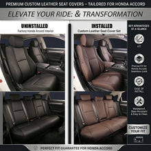 Load image into Gallery viewer, Custom For Honda Accord(2013-2026) Faux Leather Car Seat Cover Full Set