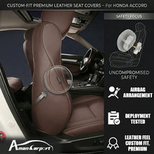 Load image into Gallery viewer, Custom For Honda Accord(2013-2026) Faux Leather Car Seat Cover Full Set