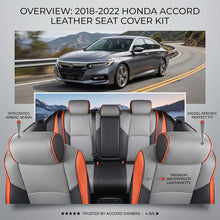 Load image into Gallery viewer, Custom For Honda Accord (2018-2022) Spoty Style Leather Car Seat Cover Full Set