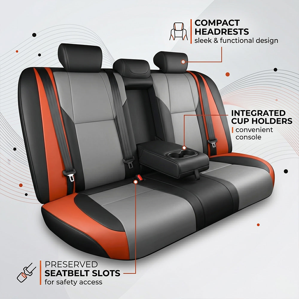 Custom For Honda Accord (2018-2022) Spoty Style Leather Car Seat Cover Full Set