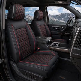Custom Fit Leather Seat Covers for Chevy Silverado & GMC Sierra 1500 2500HD 3500HD (2007-2026) Full Set