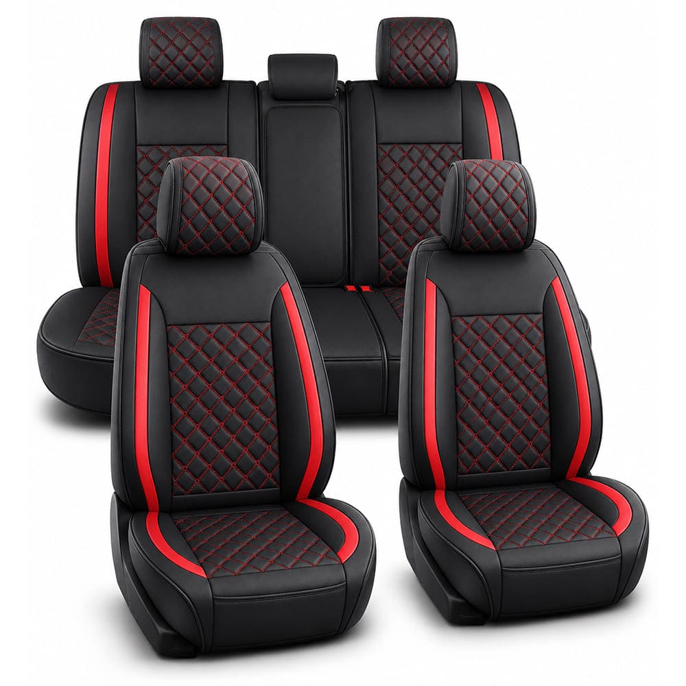 Custom Fit Leather Seat Covers for Chevy Silverado & GMC Sierra 1500 2500HD 3500HD (2007-2026) Full Set