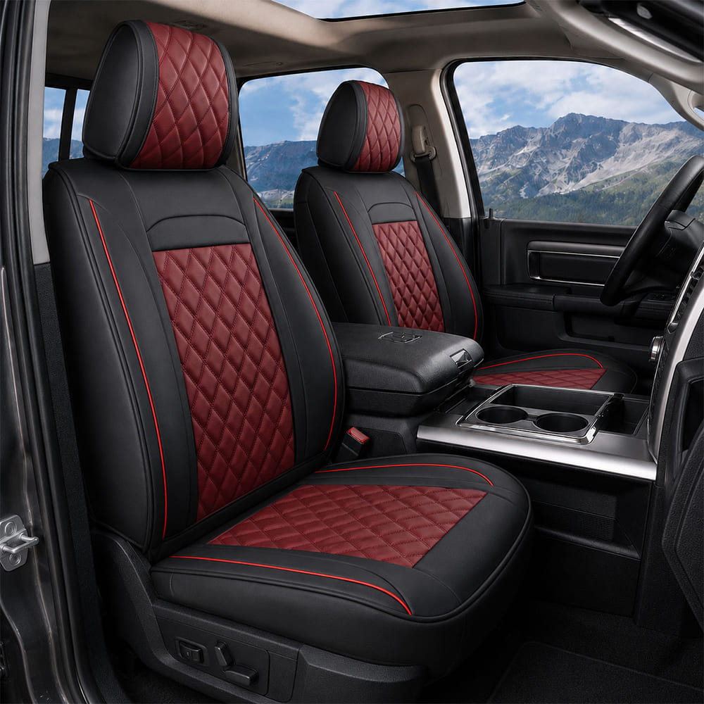 Custom For Dodge Ram Car Seat Covers Full Set Compatible with Ram 1500(2009-2026), Ram 2500(2010-2026), Ram 3500(2010-2026)