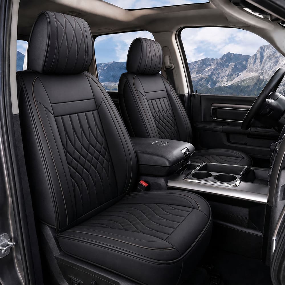 Custom For Dodge Ram Car Seat Covers Full Set Compatible with Ram 1500(2009-2026), Ram 2500(2010-2026), Ram 3500(2010-2026)
