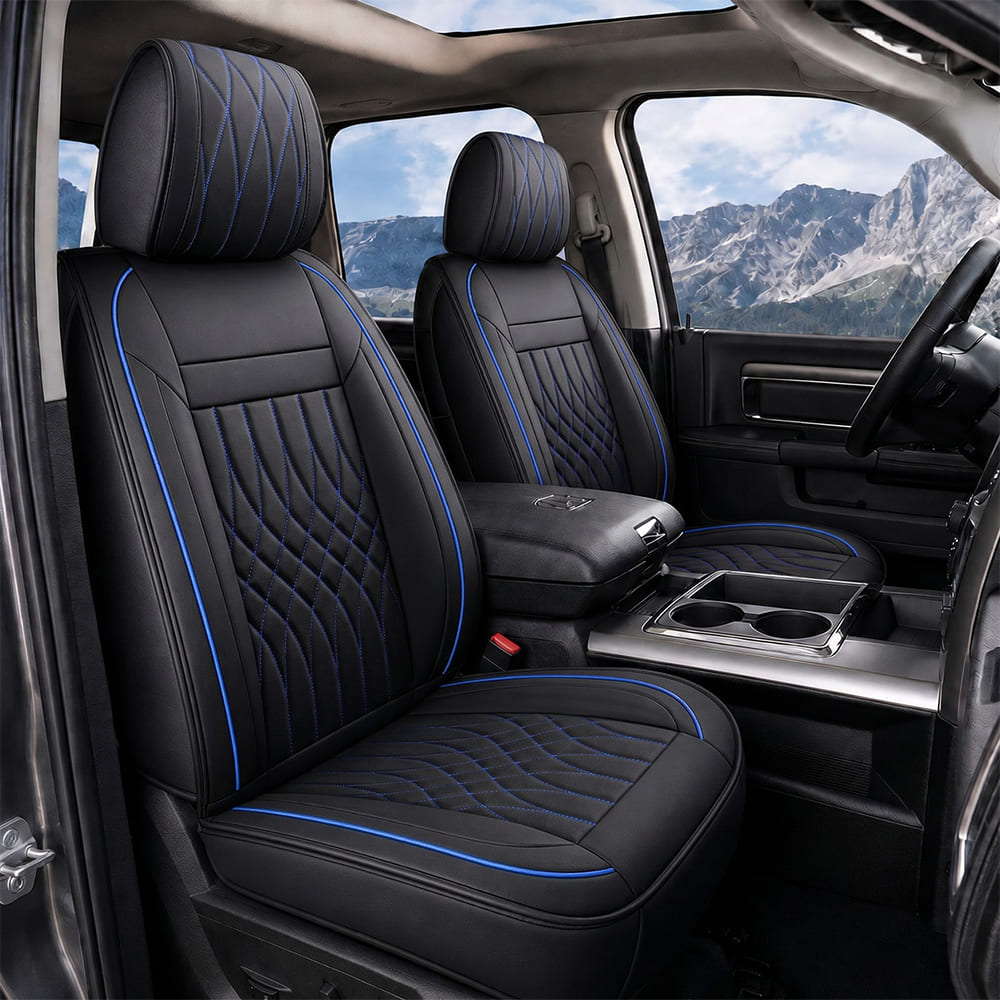 Custom For Dodge Ram Car Seat Covers Full Set Compatible with Ram 1500(2009-2026), Ram 2500(2010-2026), Ram 3500(2010-2026)