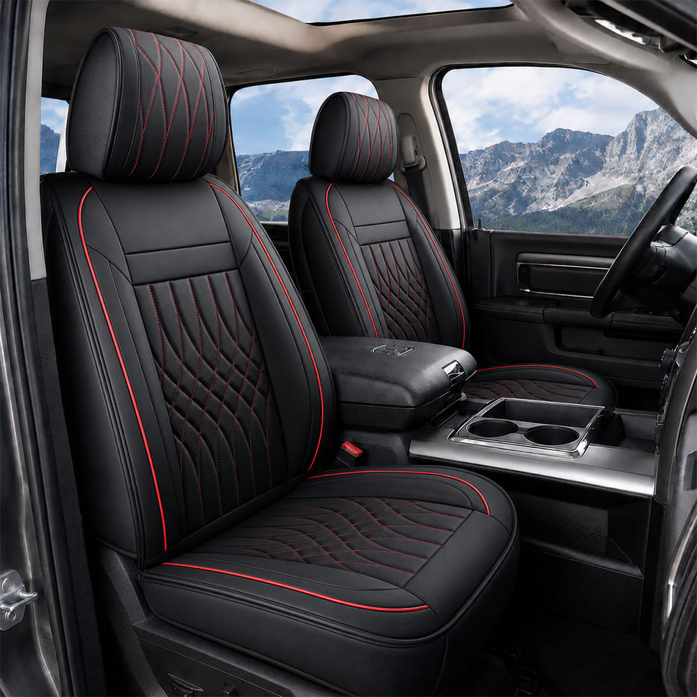 Custom For Dodge Ram Car Seat Covers Full Set Compatible with Ram 1500(2009-2026), Ram 2500(2010-2026), Ram 3500(2010-2026)