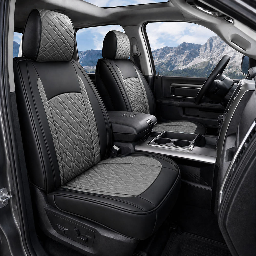 Custom For Dodge Ram Car Seat Covers Full Set Compatible with Ram 1500(2009-2026), Ram 2500(2010-2026), Ram 3500(2010-2026)