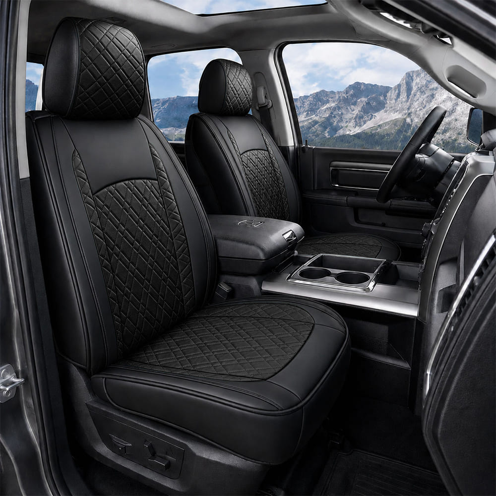 Custom For Dodge Ram Car Seat Covers Full Set Compatible with Ram 1500(2009-2026), Ram 2500(2010-2026), Ram 3500(2010-2026)