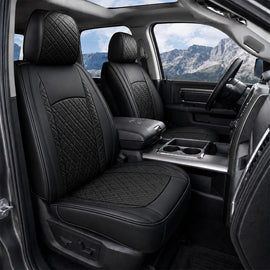 For Dodge Ram Leather Car Seat Covers Compatible with Ram 1500(2009-2026), Ram 2500(2010-2026), Ram 3500(2010-2026)