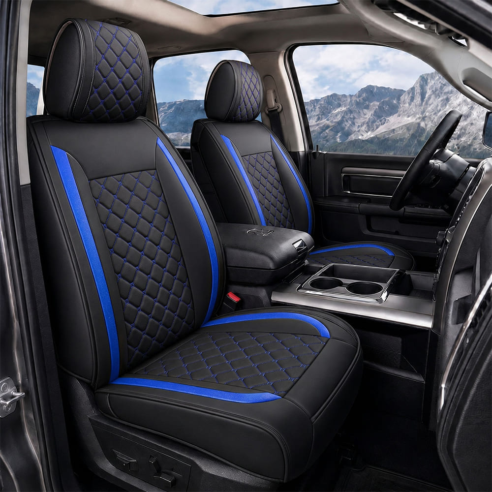 Custom For Dodge Ram Car Seat Covers Full Set Compatible with Ram 1500(2009-2026), Ram 2500(2010-2026), Ram 3500(2010-2026)