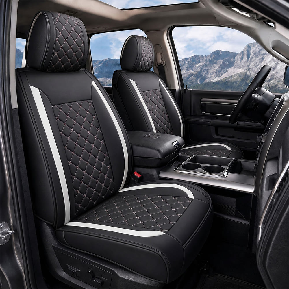 Custom For Dodge Ram Car Seat Covers Full Set Compatible with Ram 1500(2009-2026), Ram 2500(2010-2026), Ram 3500(2010-2026)