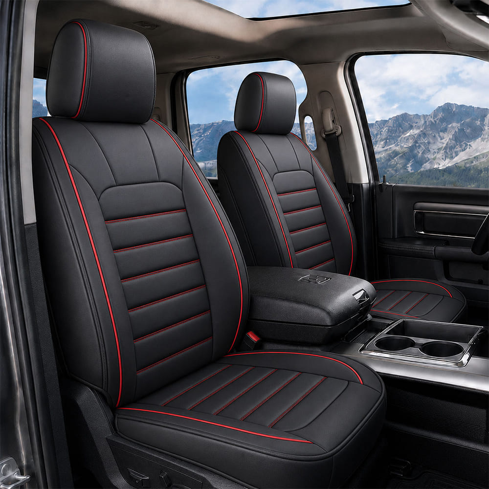 Custom For Dodge Ram Car Seat Covers Full Set Compatible with Ram 1500(2009-2026), Ram 2500(2010-2026), Ram 3500(2010-2026)