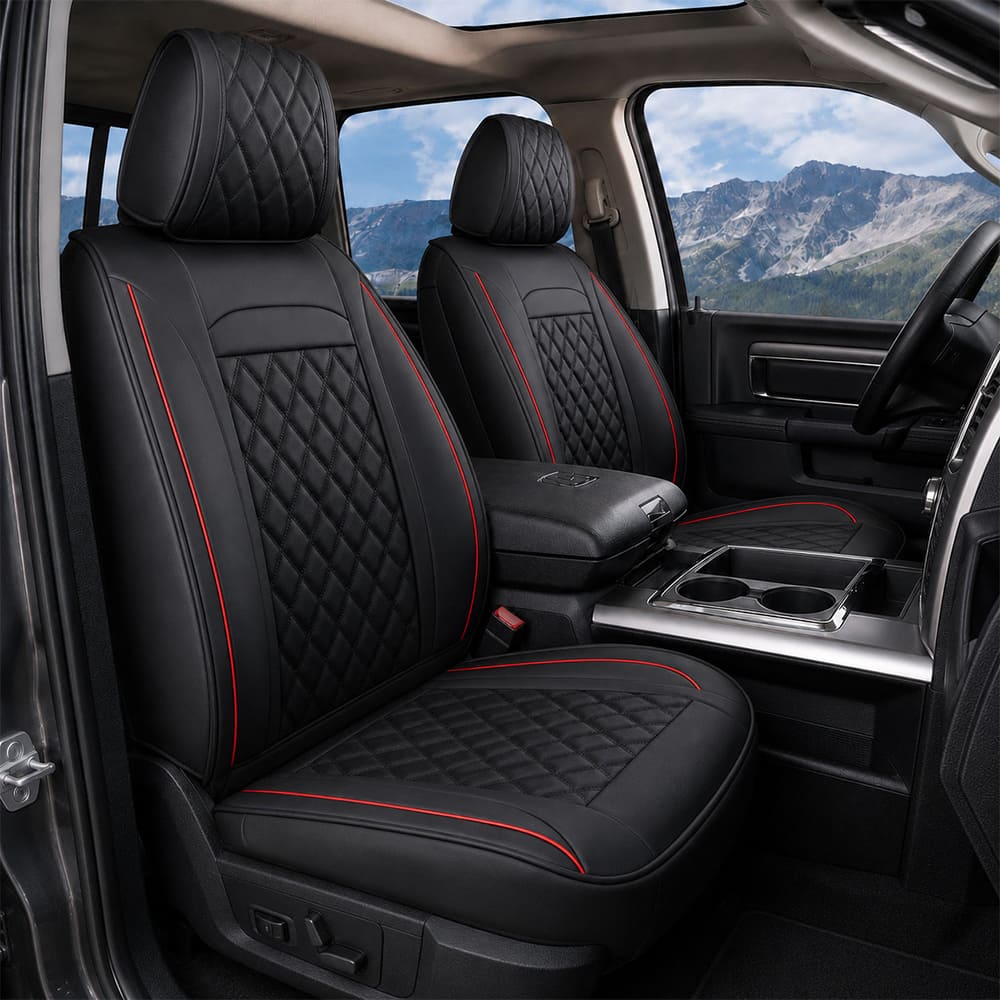 Custom For Dodge Ram Car Seat Covers Full Set Compatible with Ram 1500(2009-2026), Ram 2500(2010-2026), Ram 3500(2010-2026)